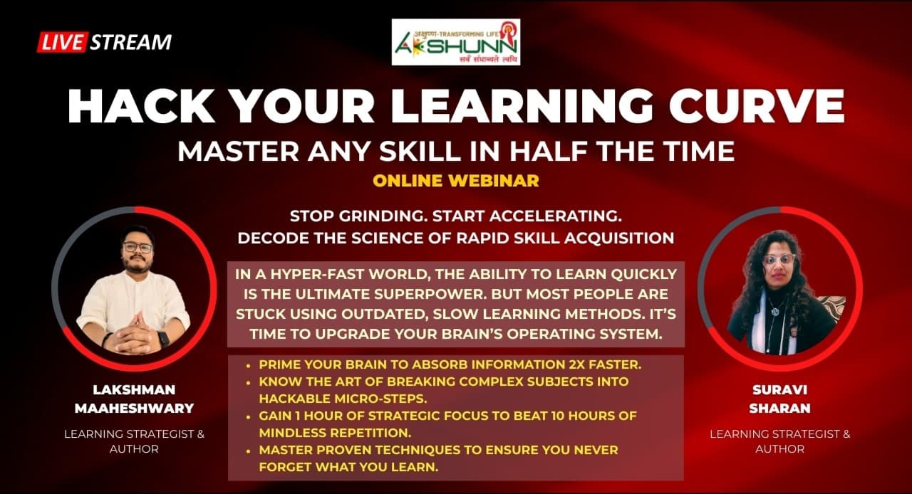 WEBNARS HACK YOUR LEARNING CURVE: Master Any Skill in Half the Time